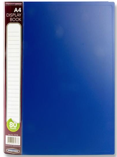 80 Pocket Display Book Blue A4 Premier 